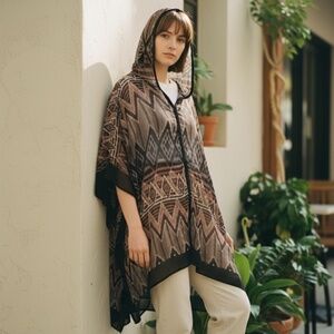 NWOT THML Geo Print Cardigan Jacket‎ Kimono Ethnic print size M